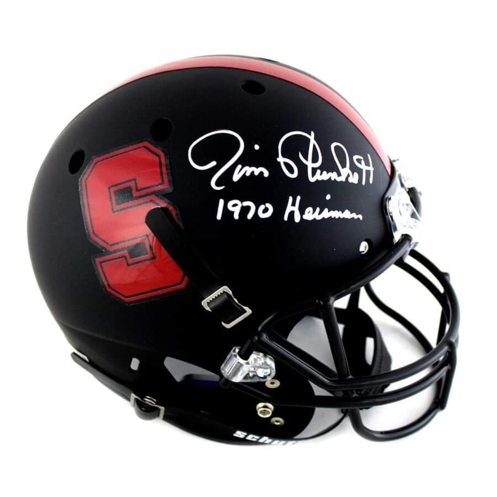 1970 Heisman winner Jim Plunkett auto helmet
